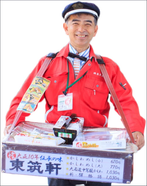 東筑軒「折尾駅立ち売り再現」特別販売会の「かしわめし」