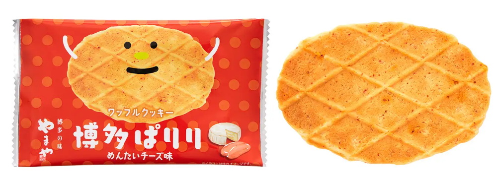 やまや「ワッフルクッキー 博多ぱりり めんたいチーズ味」