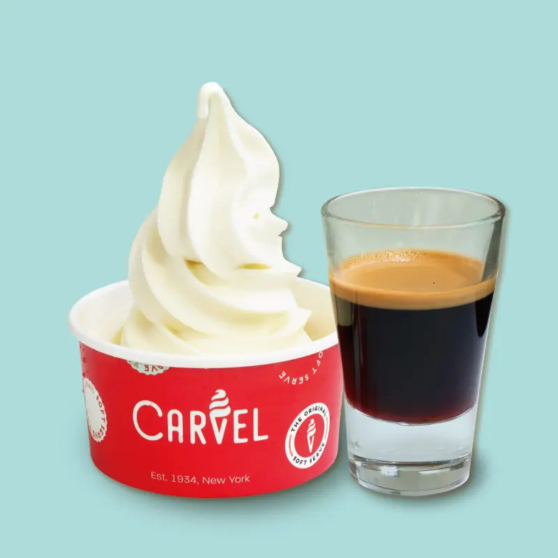 シアトルズベストコーヒーこだわりのエスプレッソをトッピングした「SBCアフォガート」ソフトクリームブランド『CARVEL』